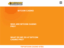 Tablet Screenshot of bitcoincasinopro.com